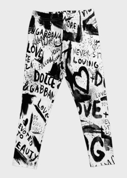 Леггинсы для девочек Dolce&Gabbana с принтом, фото